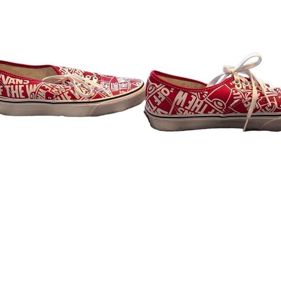 EUC Vans Red Logo Shoes - Picture 5 of 8